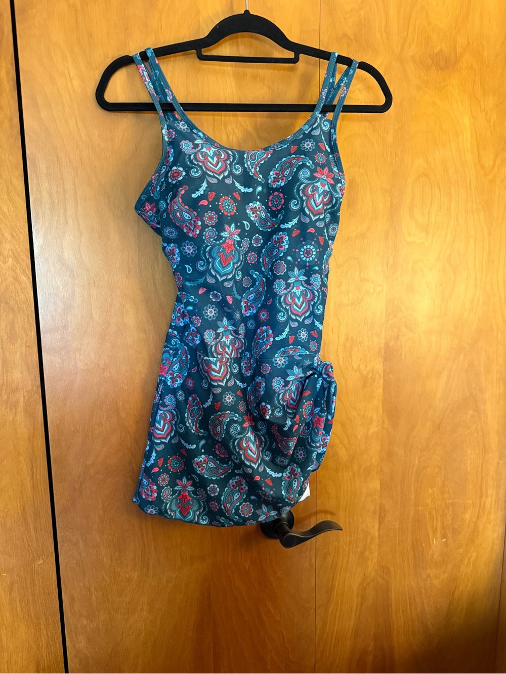 Women’s Teal Paisley Print Swimdress Sz M NWOT - Picture 2 of 5